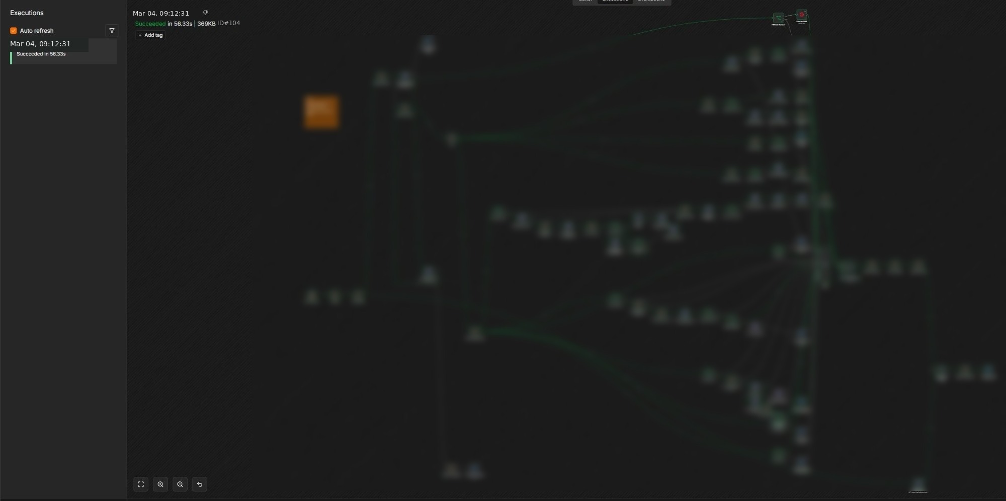 Onboarding run, replayed as a live run.